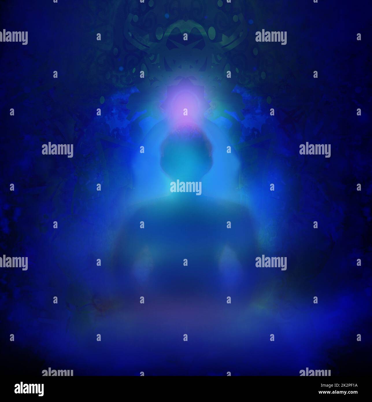 Menschliche Energiekörper, Aura, Chakra, Energie Stockfoto