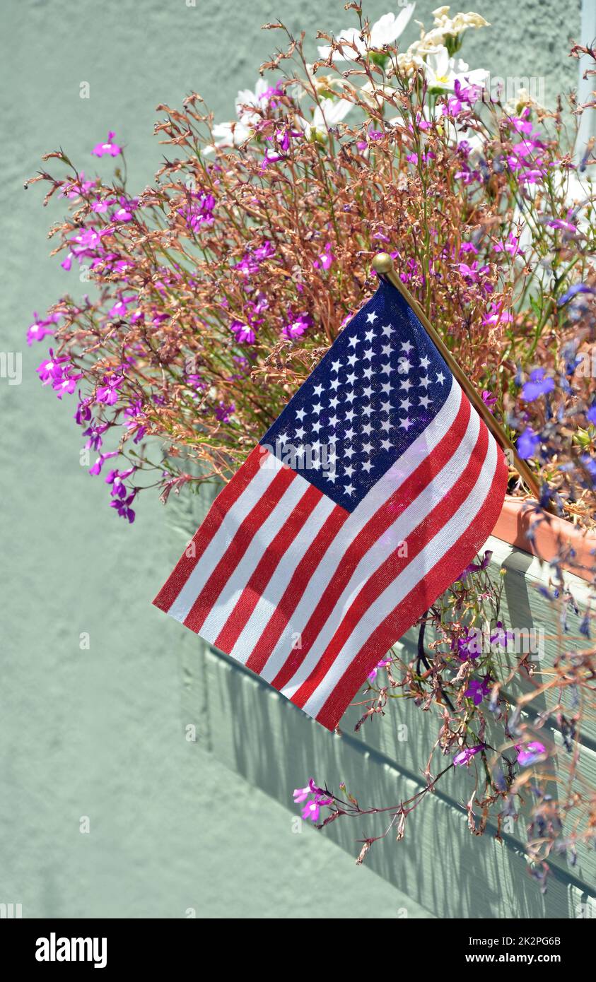 Kleine amerikanische Flagge Stockfoto