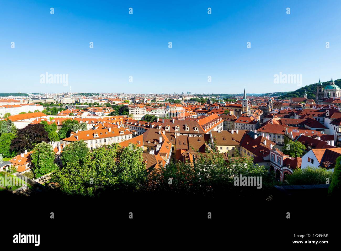 Blick auf die Mala Strana (Kleinseite) von Prag, Tschechische Republik Stockfoto