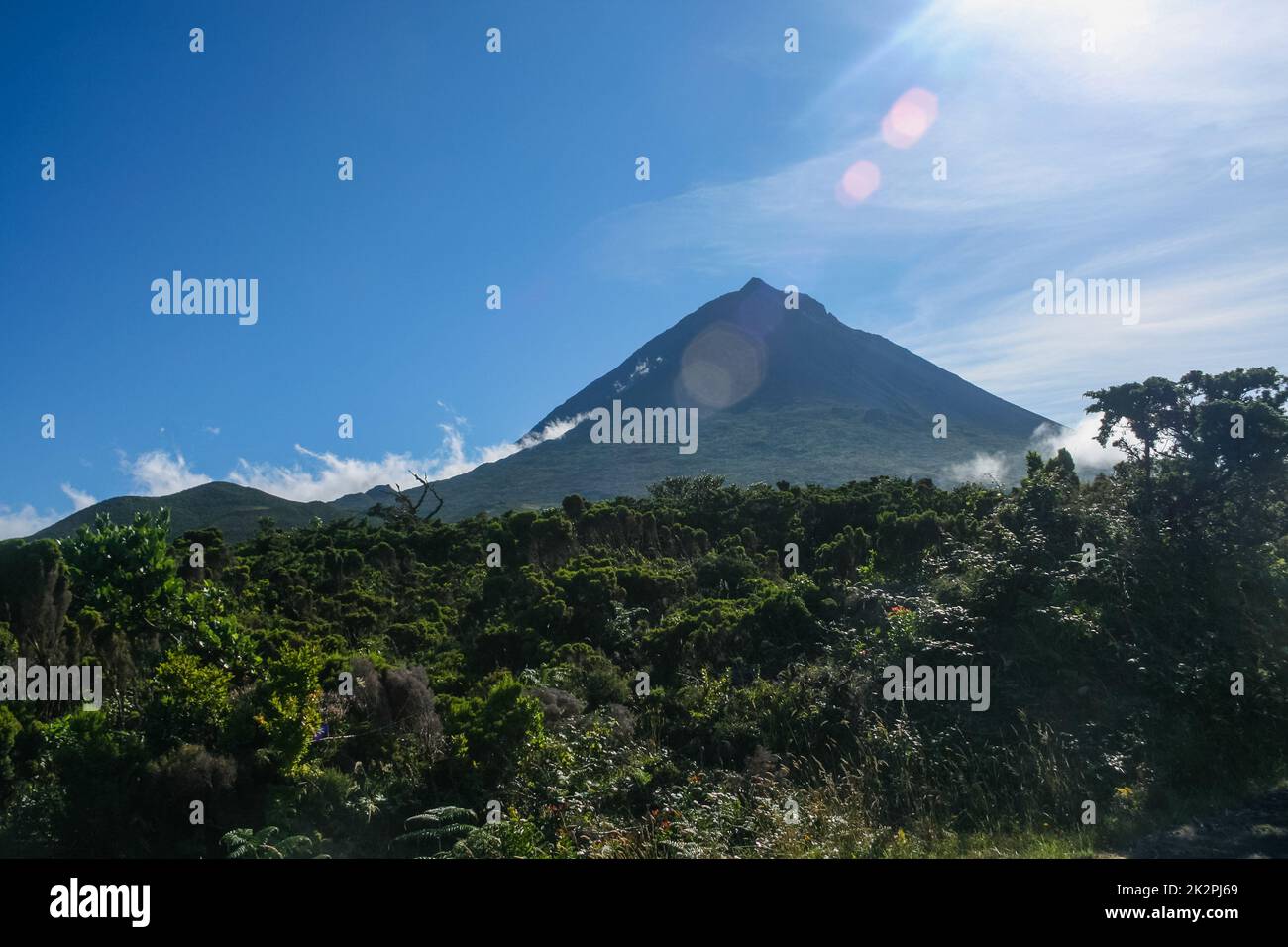 Pico Mountain auf Pico Island Stockfoto