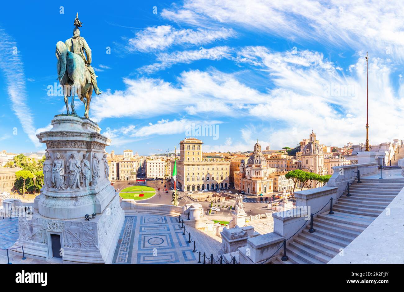 Denkmal für Viktor Emmanuel auf dem Piazza Venedig oder der Piazza Venezia, Rom, Italien Stockfoto