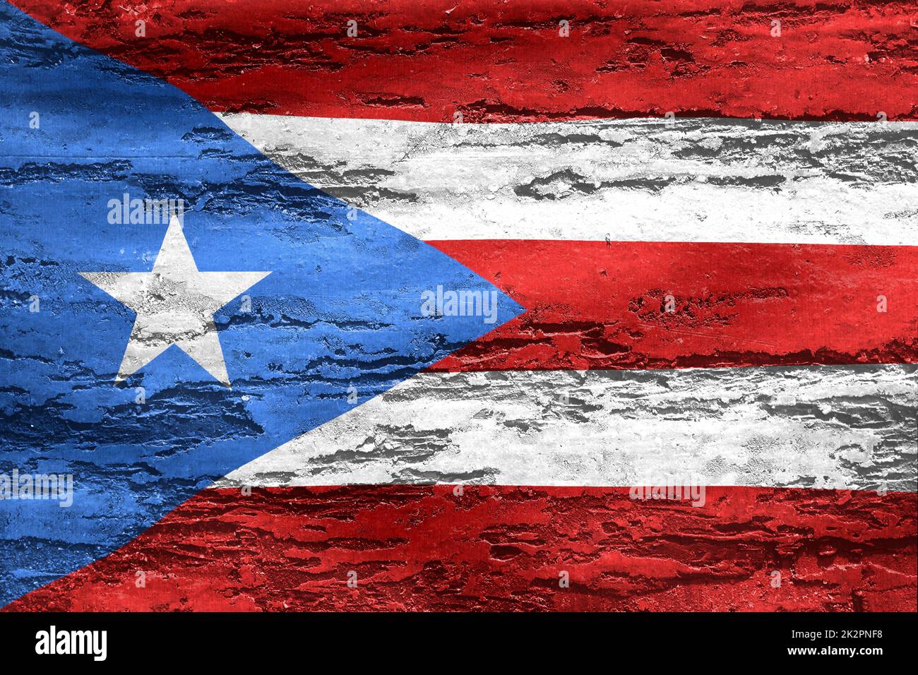 3D-Illustration einer Puerto-Rico-Flagge - realistisch winkende Stoffflagge Stockfoto
