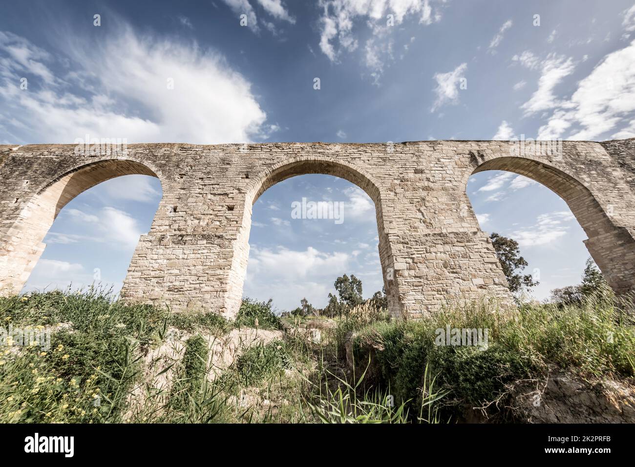 Kamares, das alte Aquädukt von Larnaca. Zypern Stockfoto