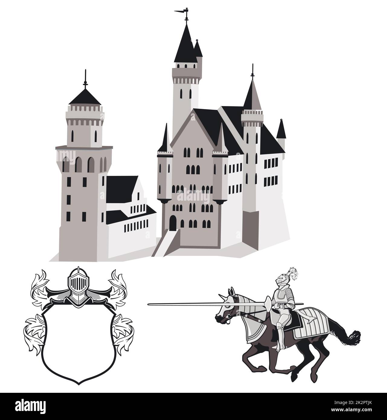 Schloss wappen Ausgeschnittene Stockfotos und -bilder - Alamy