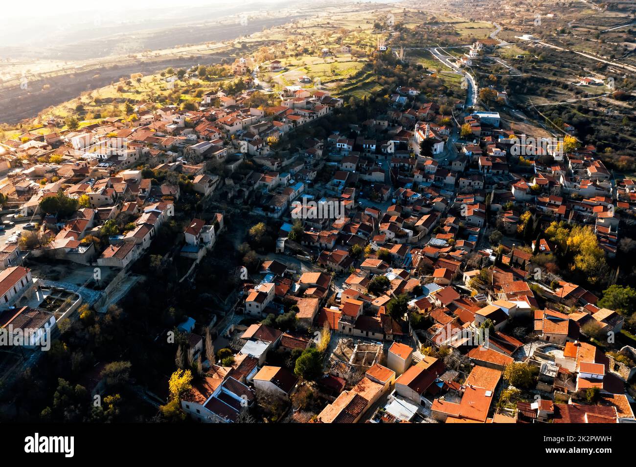 Lofou, einer attraktiven touristischen Traditionellen zypriotischen Dorf. Limassol District, Zypern Stockfoto