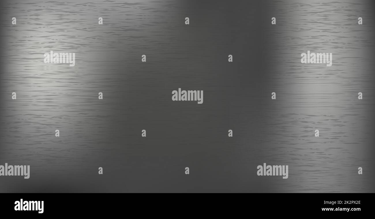 Panorama-Stahlhintergrund mit Metallstruktur und Lichtern - Vektor Stockfoto