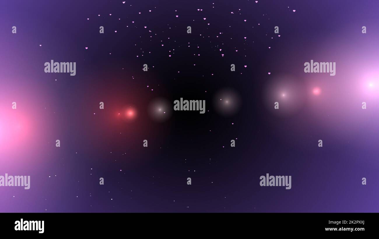 Glänzende Lichter und Staubpartikel lieben Hintergrund Stockfoto