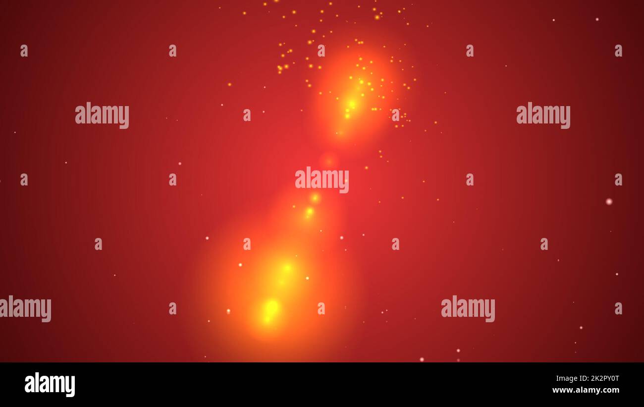 Glänzende Lichter und Staubpartikel lieben Hintergrund Stockfoto