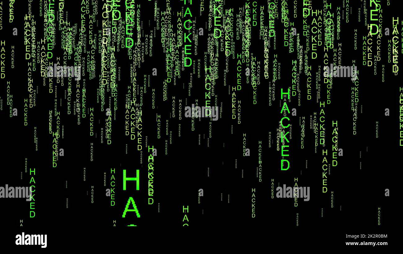 Gehackter Datencode im Web Stockfoto