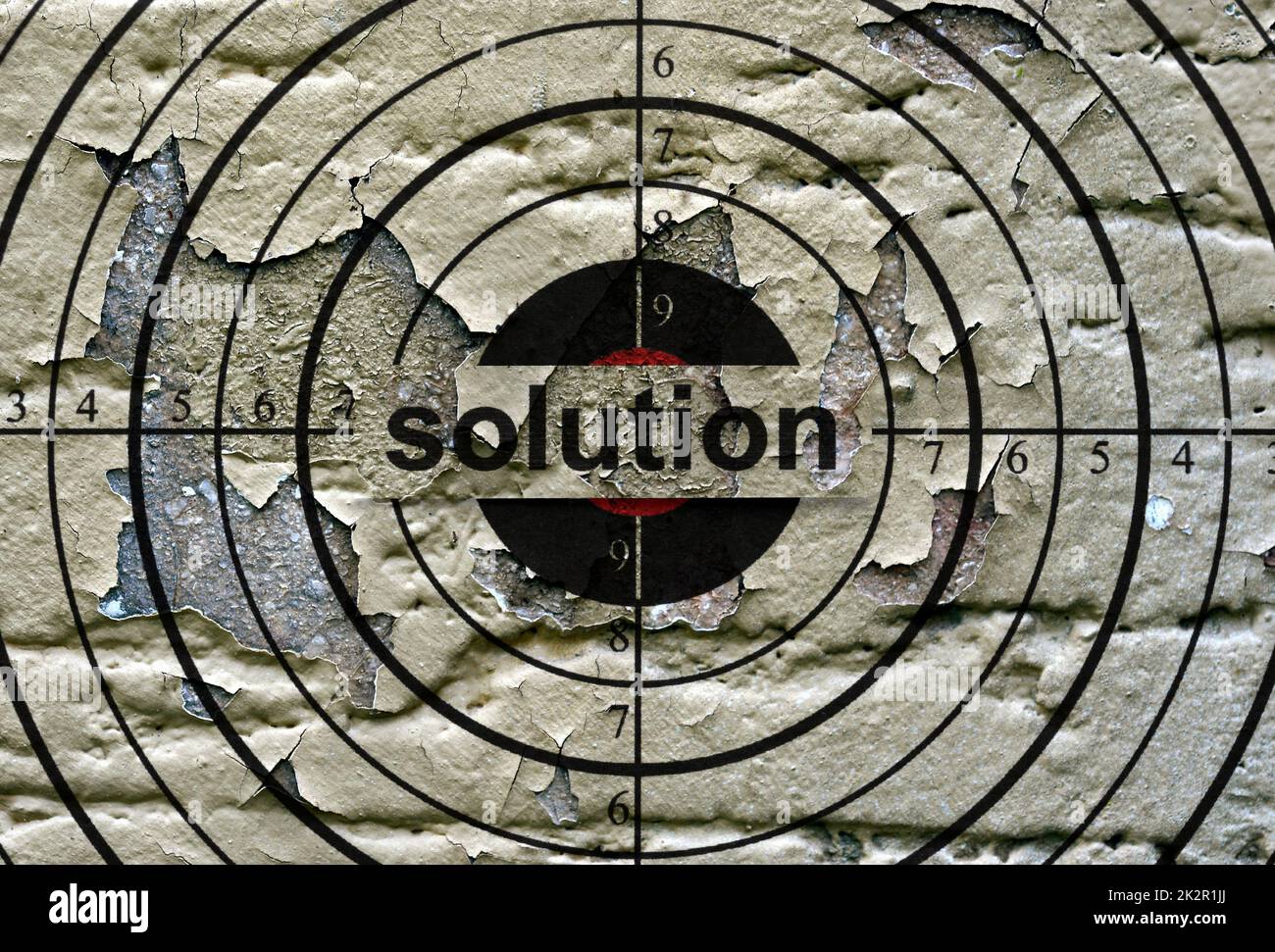Lösung-Grunge-Ziel Stockfoto