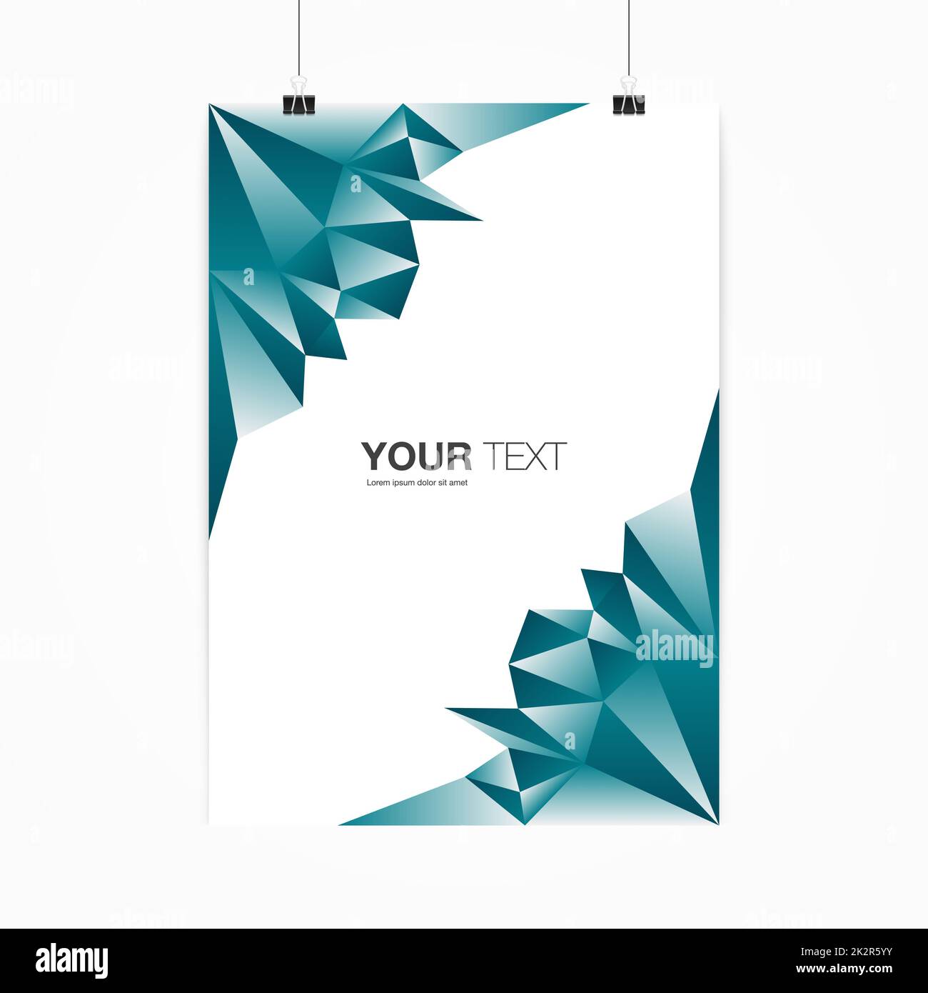 A4, A3 Format Rahmendesign mit Text, minimales abstraktes Muster Stockfoto
