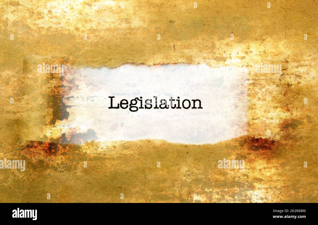 Gesetzgebung-Text keine Mauer Stockfoto
