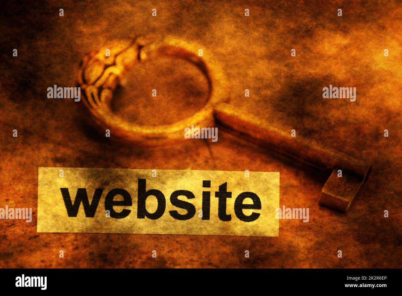 Website und alten Schlüssel Stockfoto