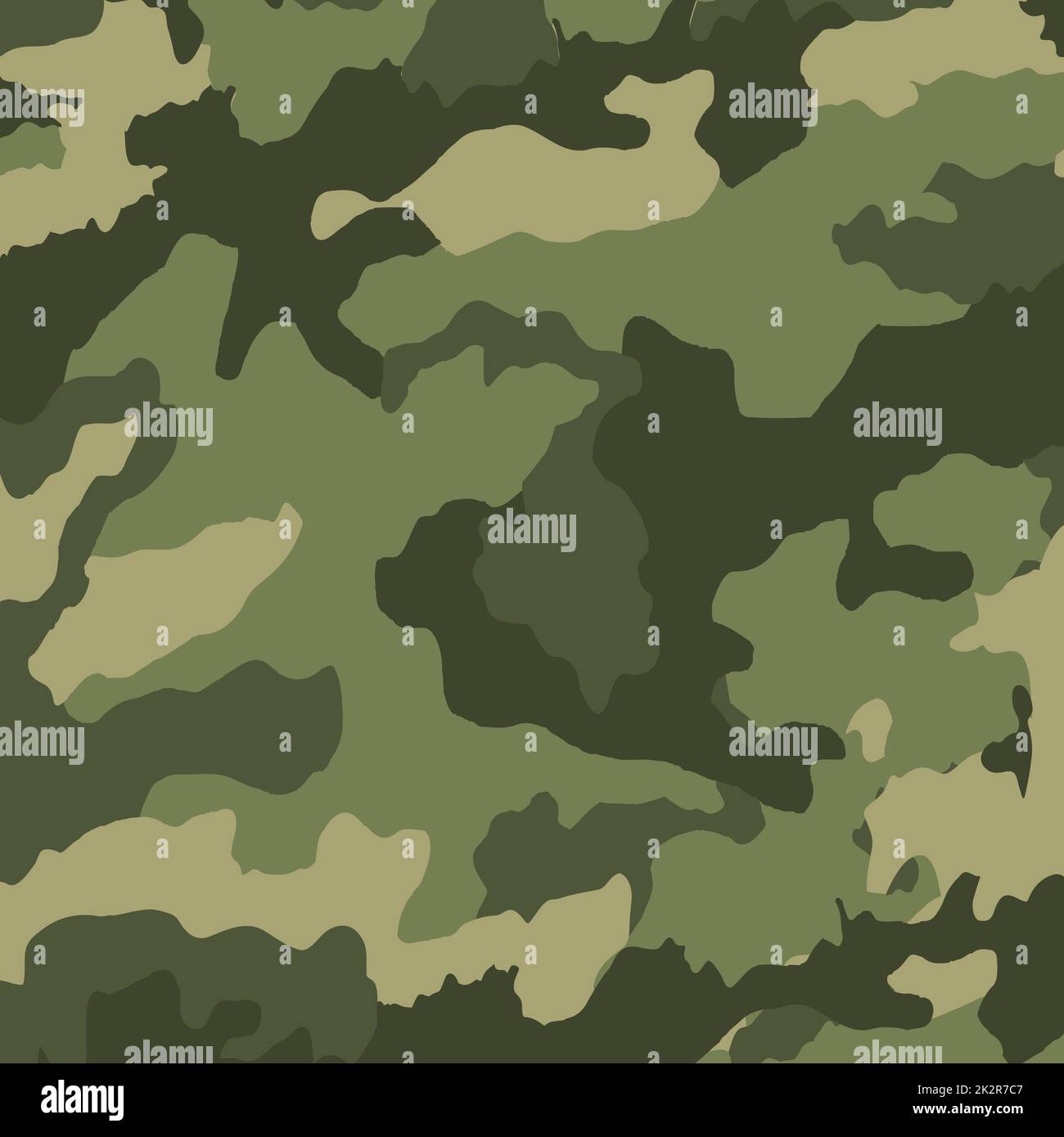 Hintergrundtextur der grünen Armeefestflora – Vektordarstellung Stockfoto