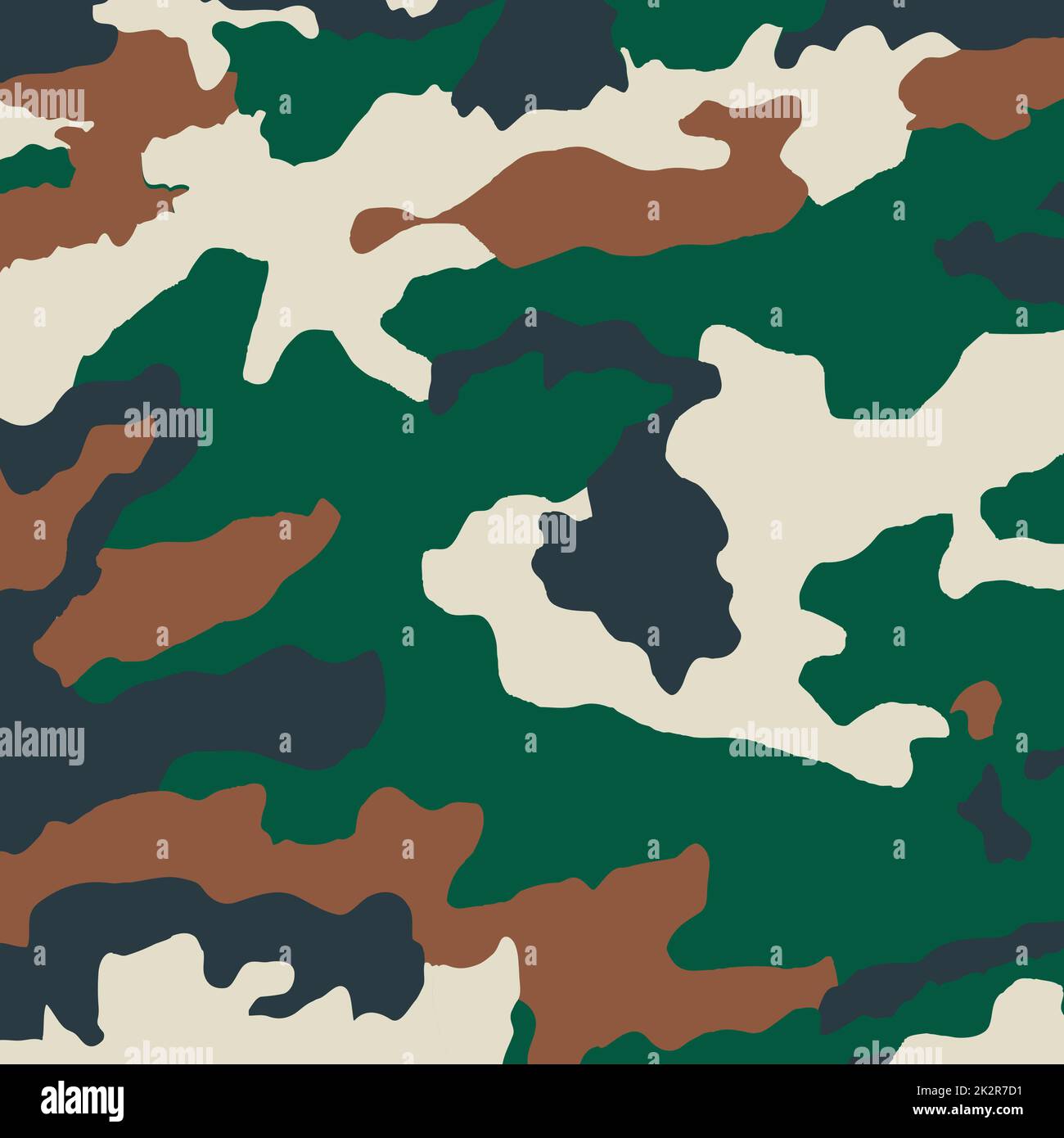 Hintergrundtextur der grünen Armeefestflora – Vektordarstellung Stockfoto
