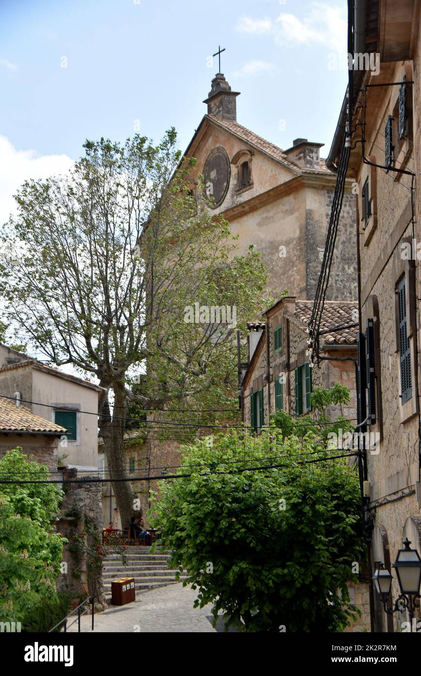 kirche Valldemossaon Mallorca Stockfoto