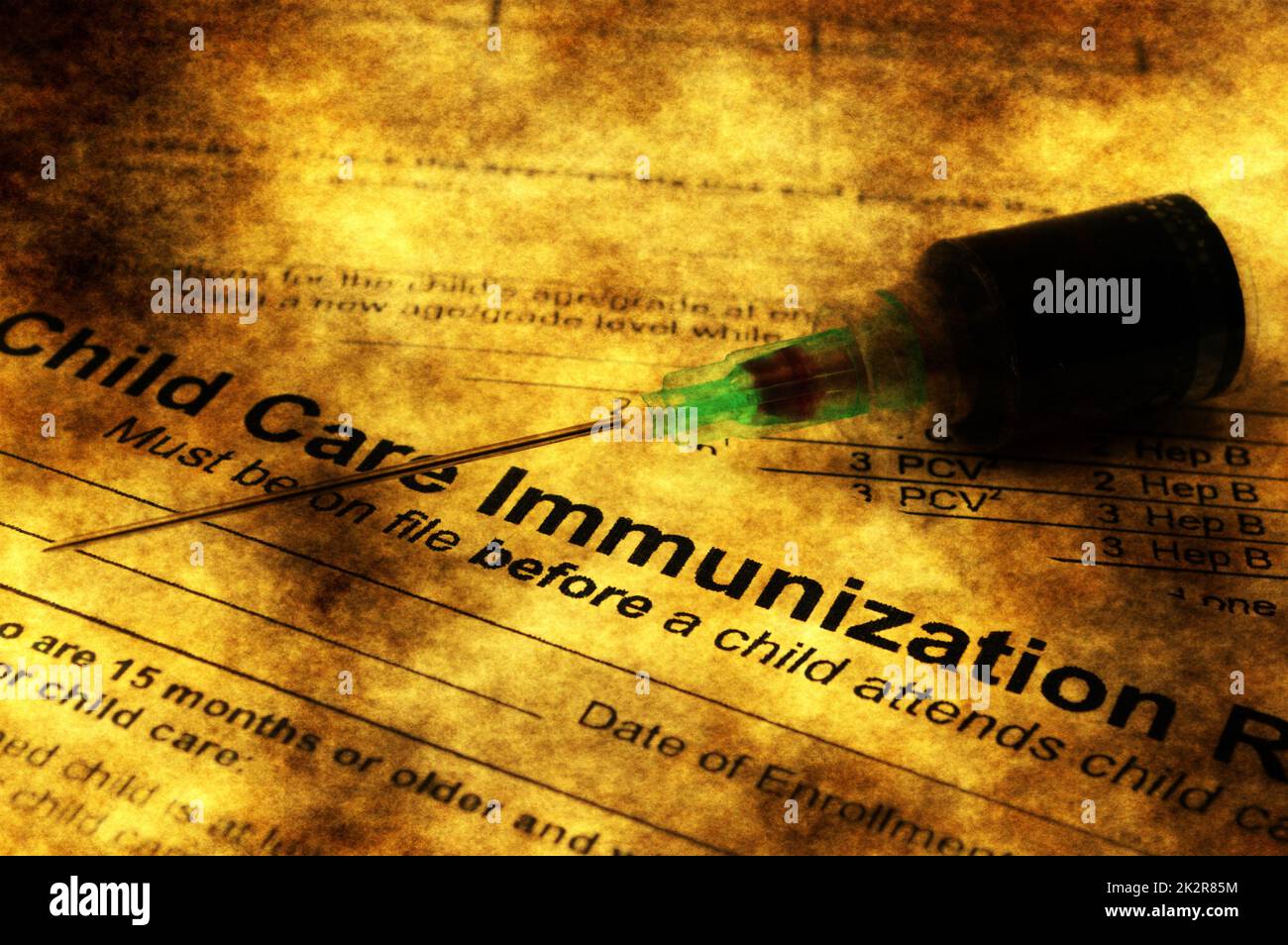 Immunisierung-Grunge-Konzept Stockfoto