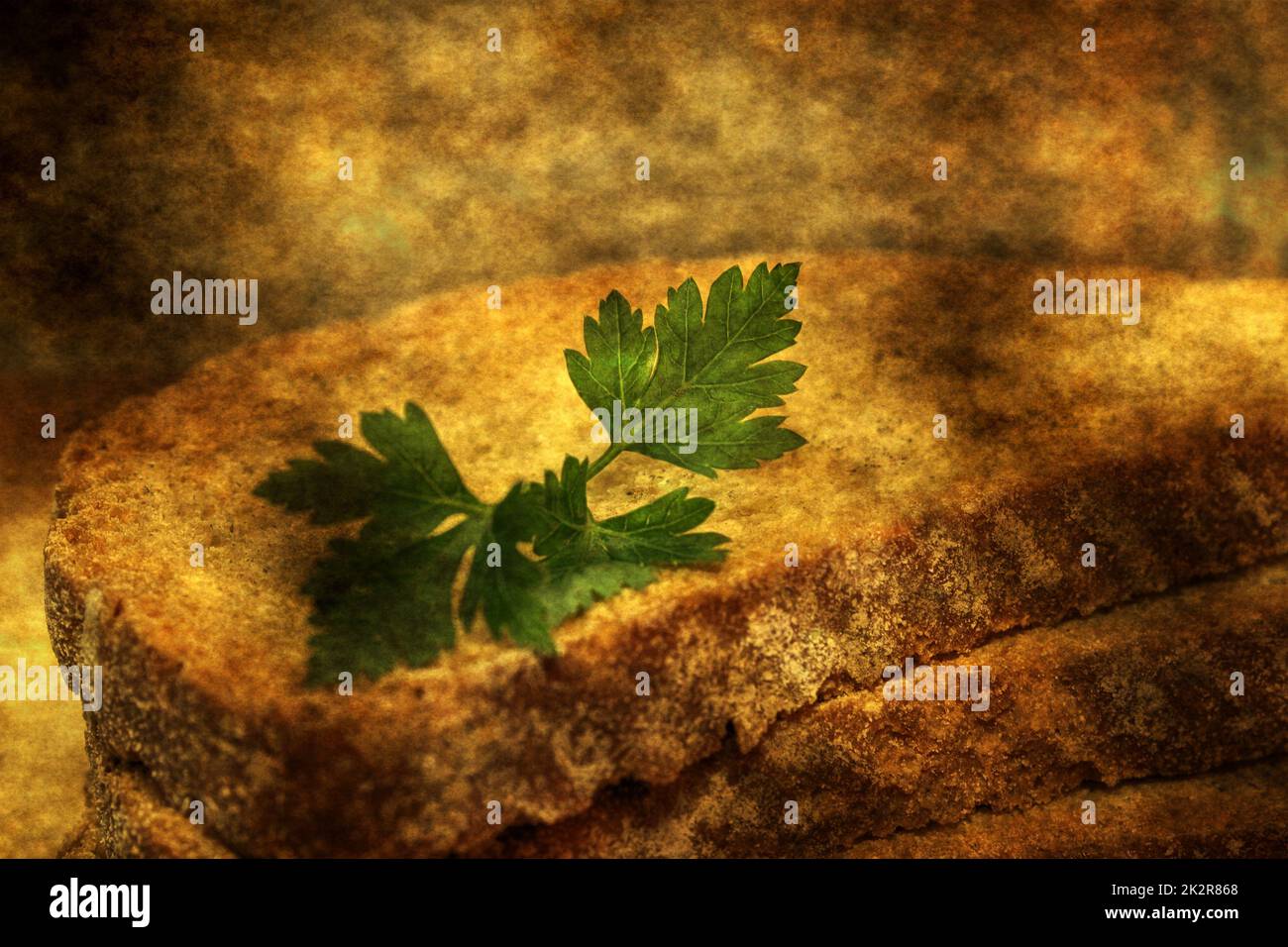 Vollkornbrot-Grunge-Konzept Stockfoto