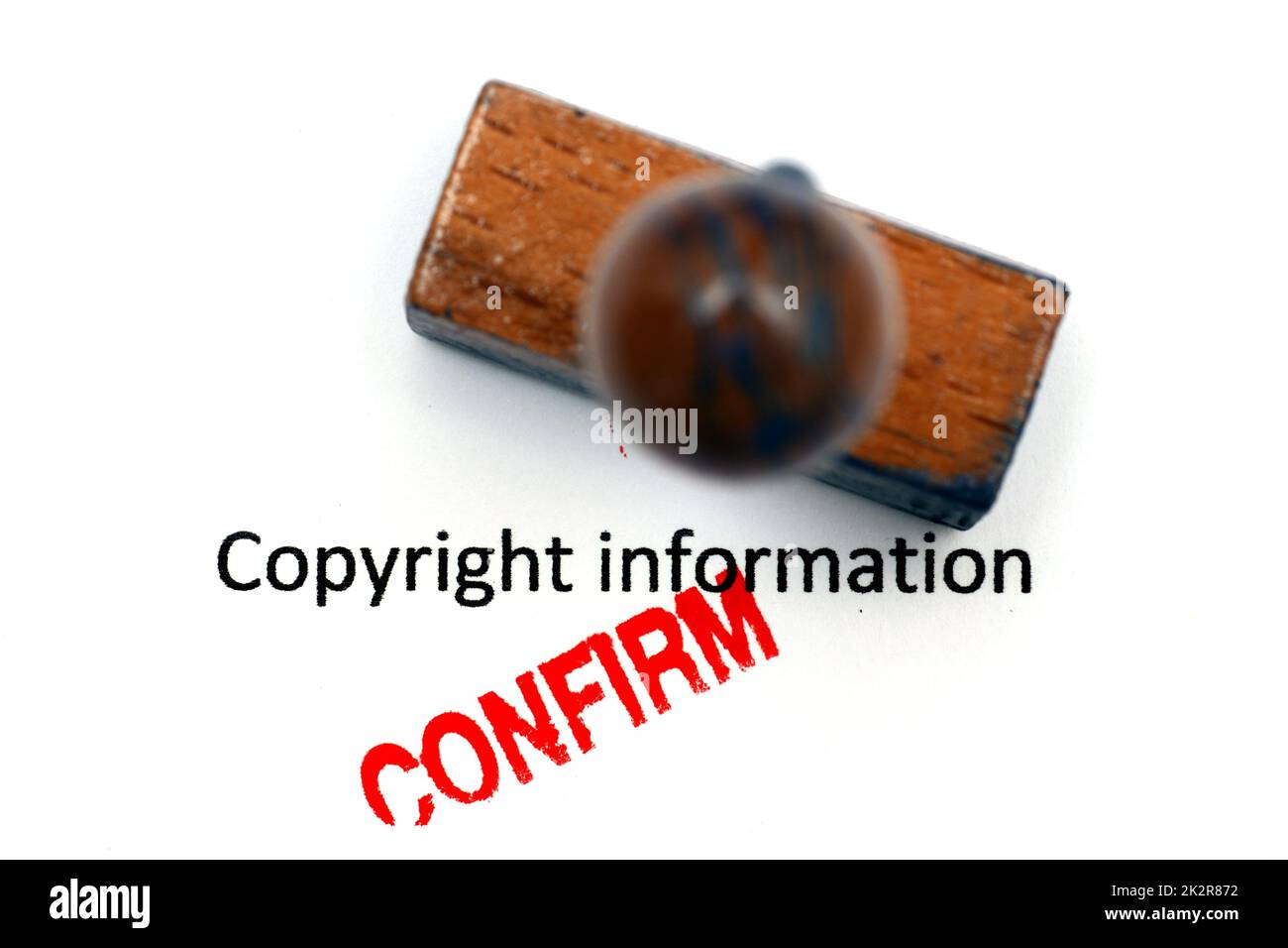 Copyright-Informationen - genehmigt Stockfoto