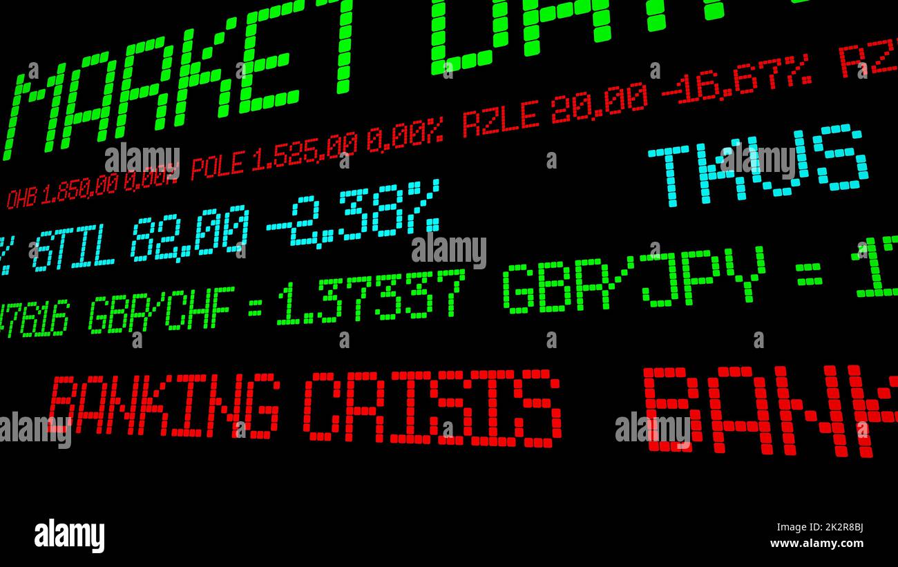 Bankenkrise Stockfoto