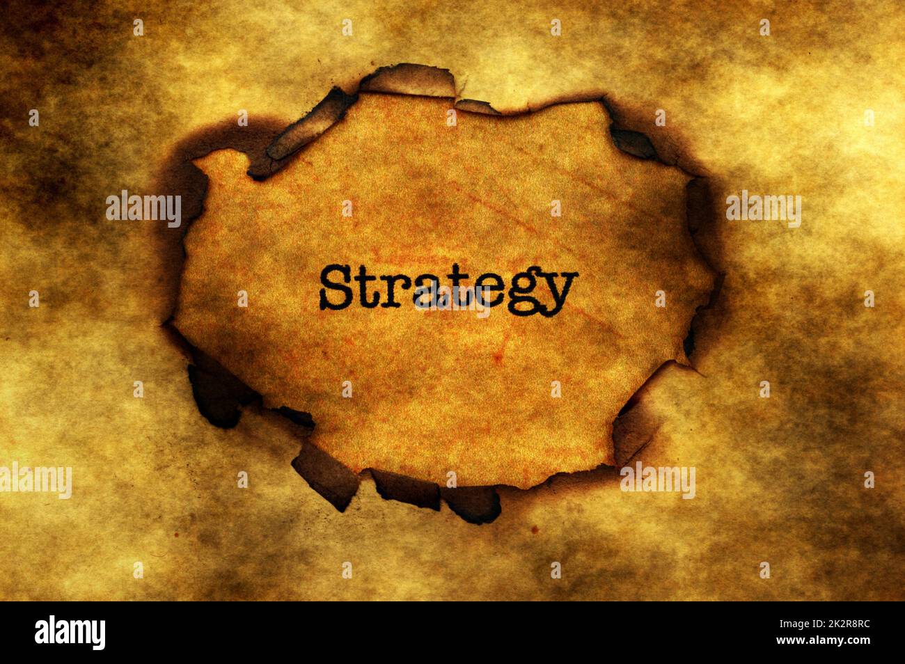 Strategie-Papier-Loch-Konzept Stockfoto