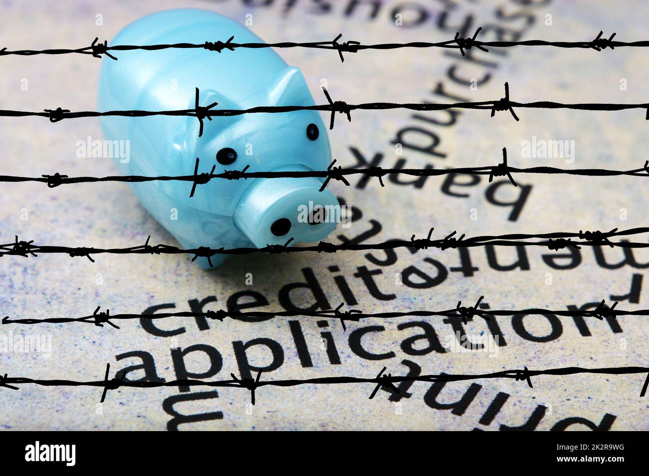 Piggy Bank und Kredit-Konzept Stockfoto