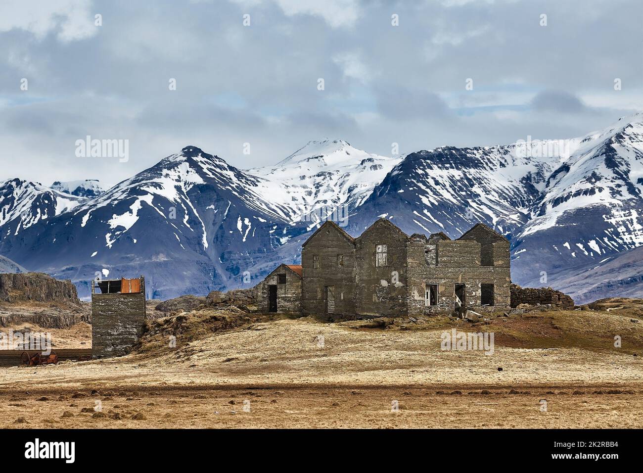 Verlassenes Haus in Island Stockfoto