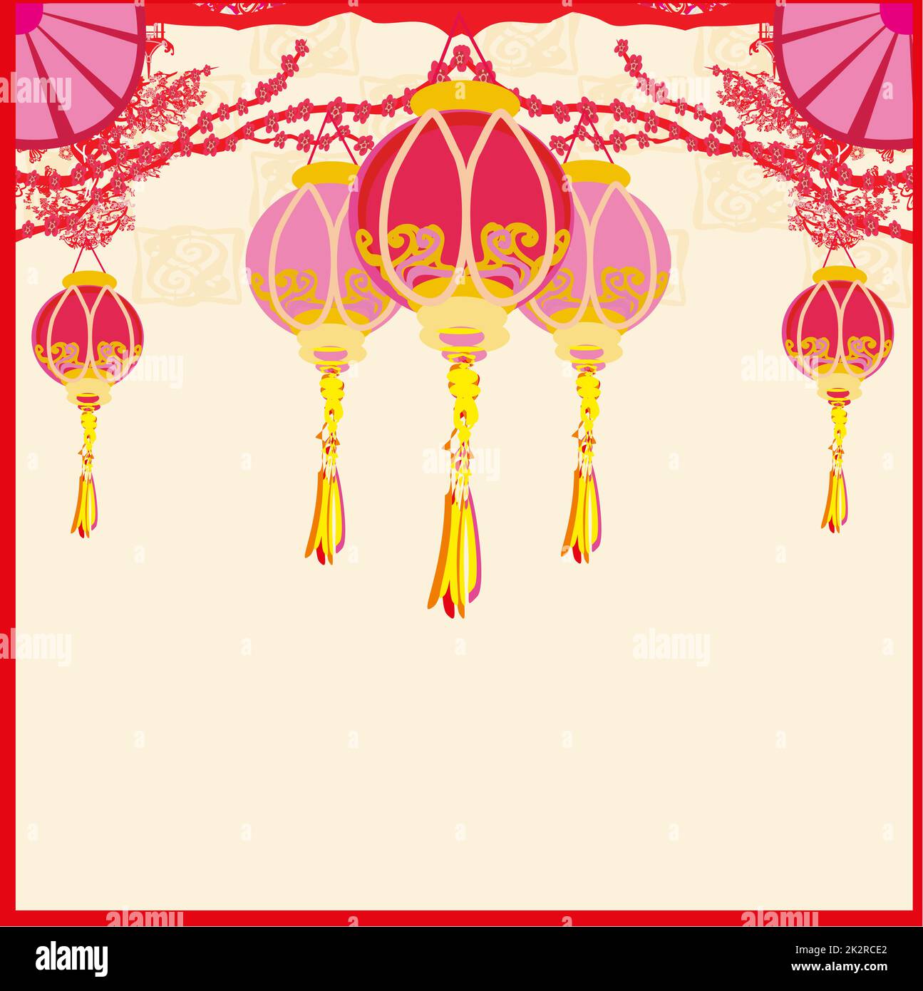 Chinese New Year Karte Stockfoto