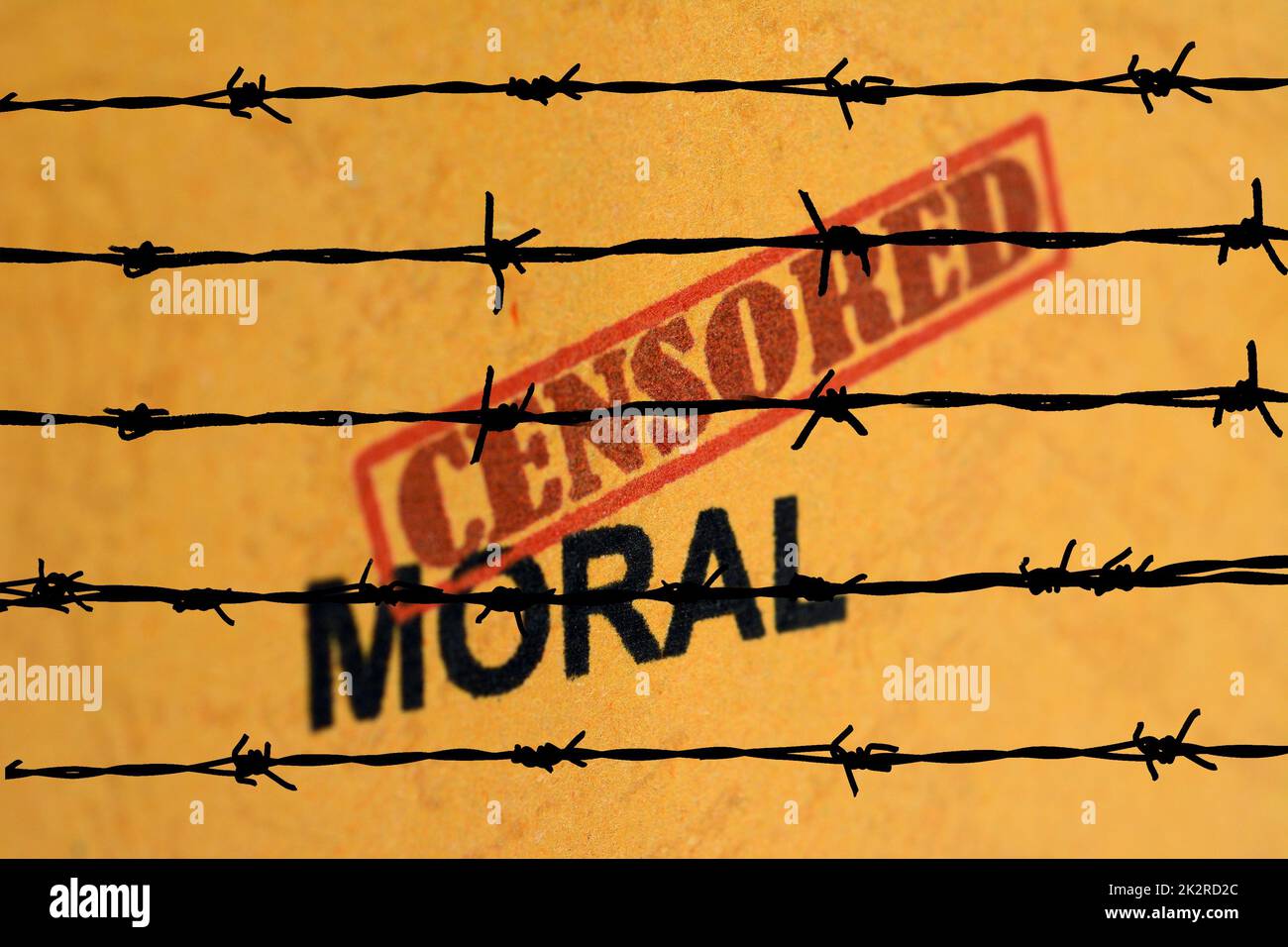 Zensierte moral Stockfoto