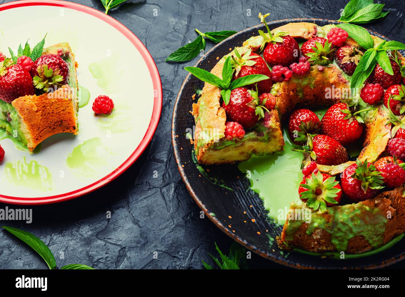 Sommerbeerkuchen Stockfoto