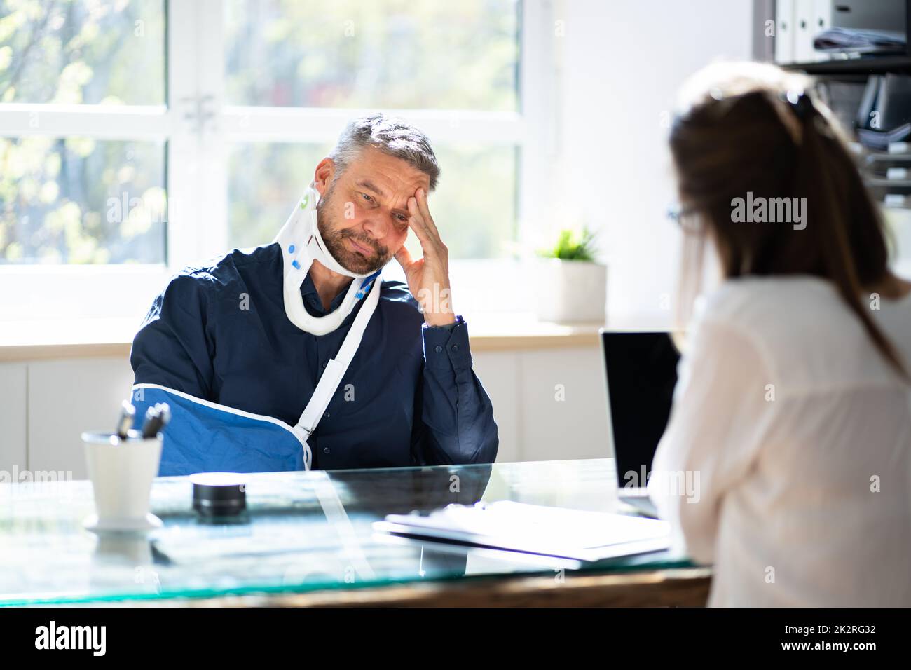 Entschädigung Für Arbeitsunfälle Und Arbeitsunfähigkeit Stockfoto