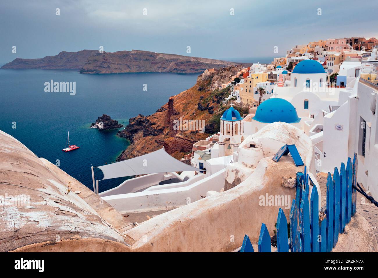 Berühmte griechische Touristenziel Oia, Griechenland Stockfoto