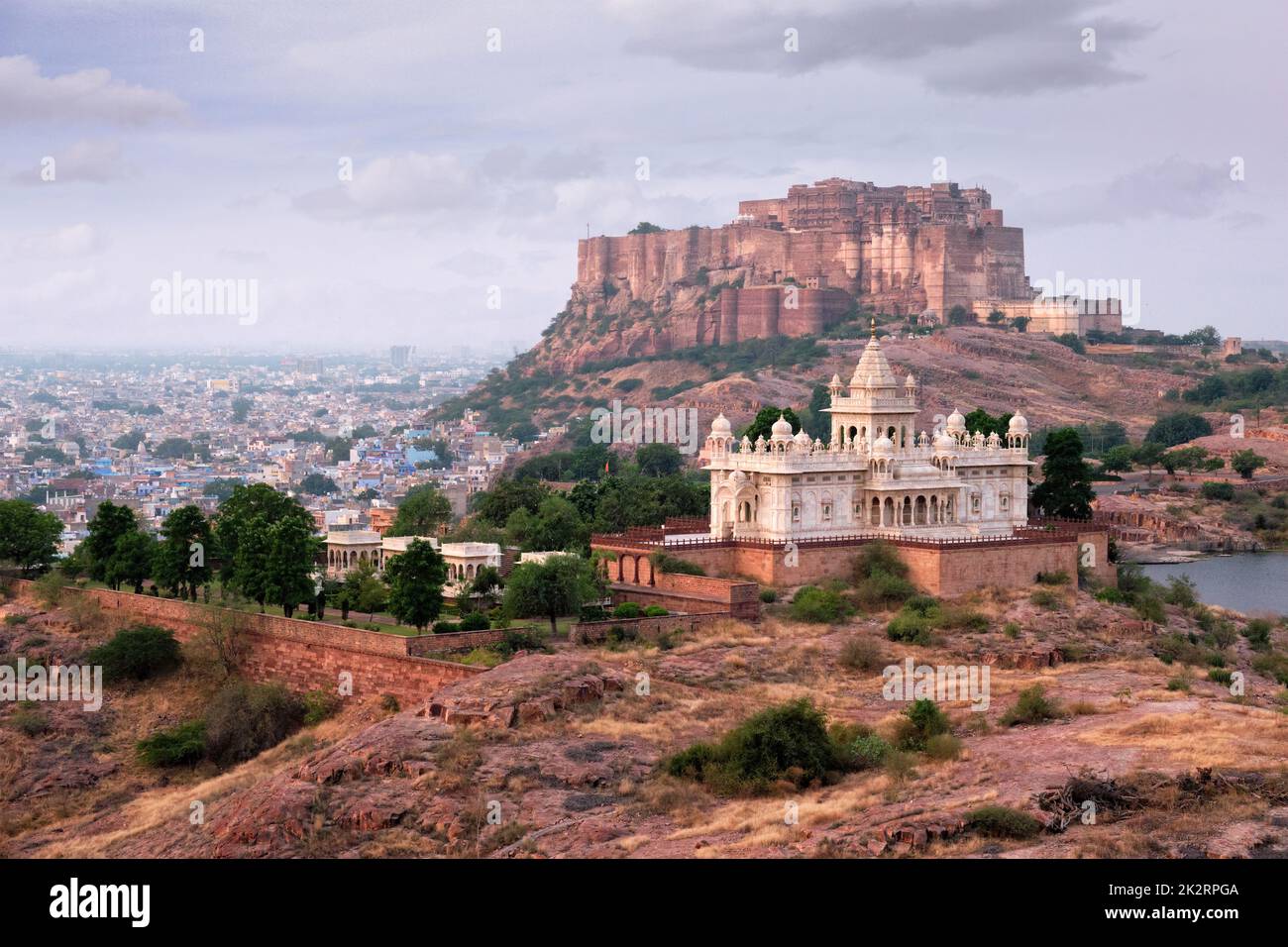 Jaswanth Thada Mausoleum, Jodhpur, Rajasthan, Indien Stockfoto