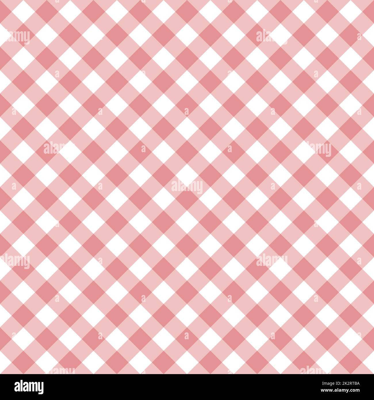 Nahtloses Muster. Klassische Zelle diagonal. Kontrastierende rote diagonale Linien auf weißem Hintergrund. Stockfoto