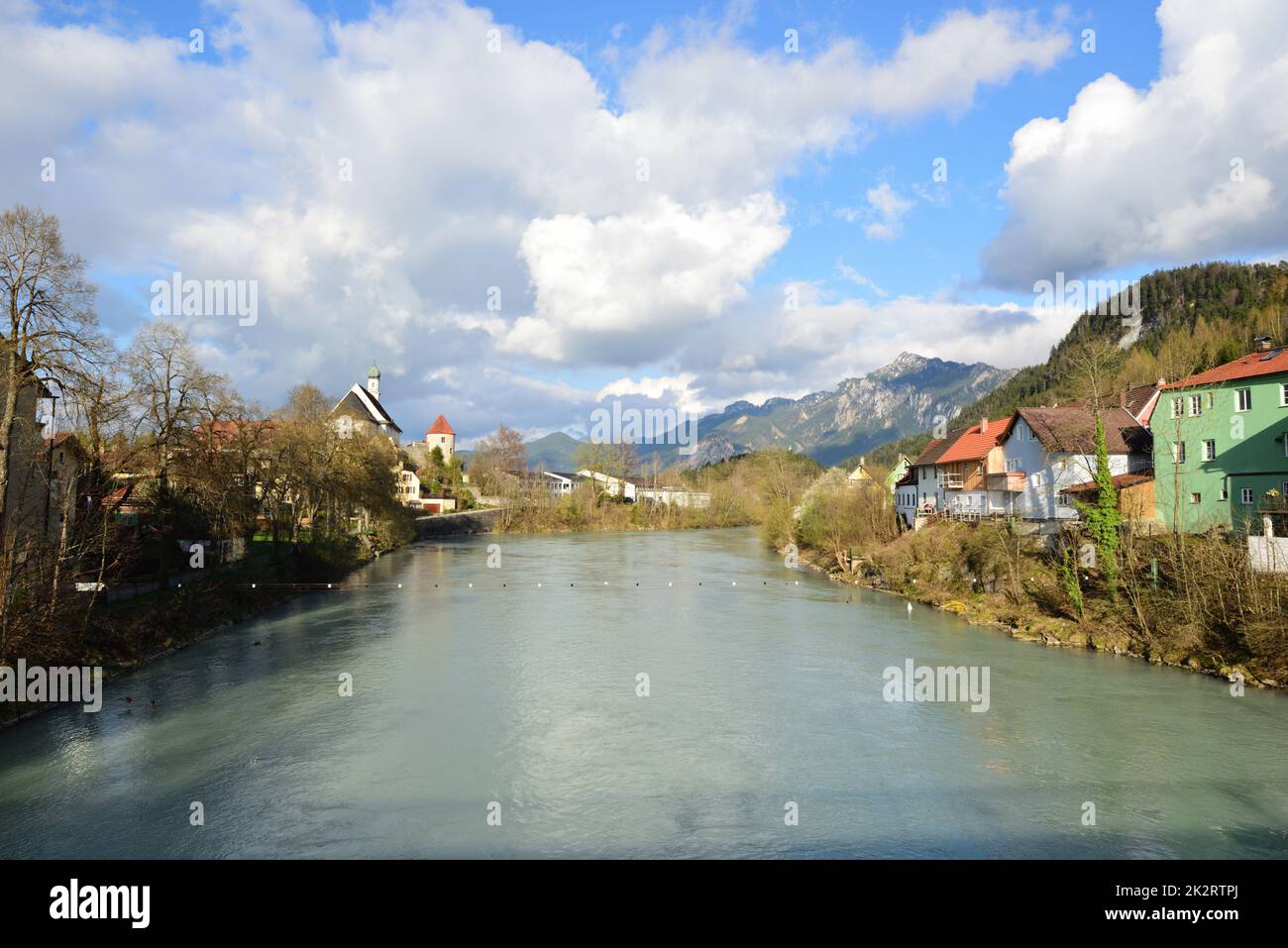 Lech in Füssen, Bayern, Deutschland Stockfoto