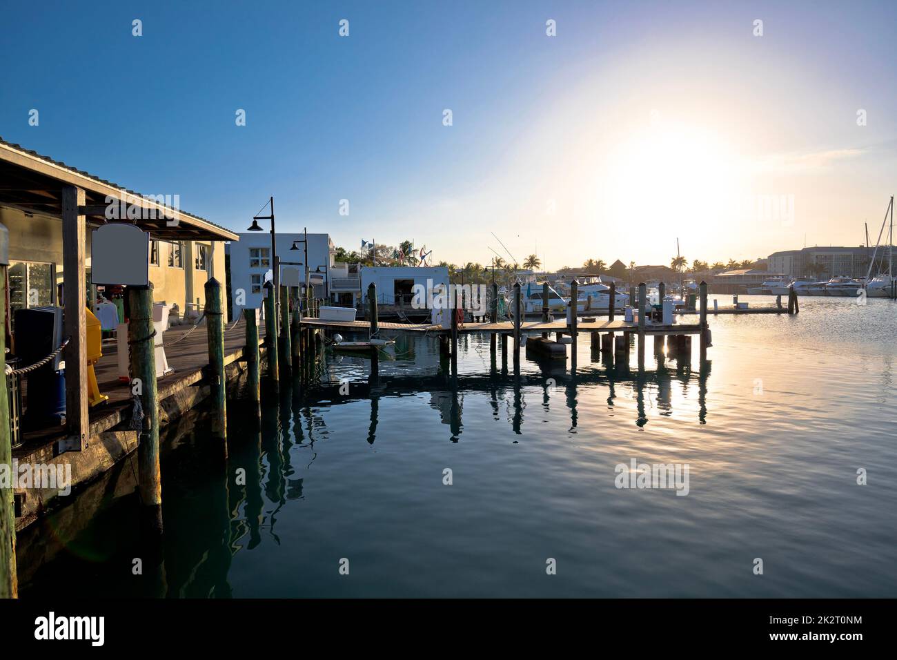 Touristenpromenade in Key West Stockfoto