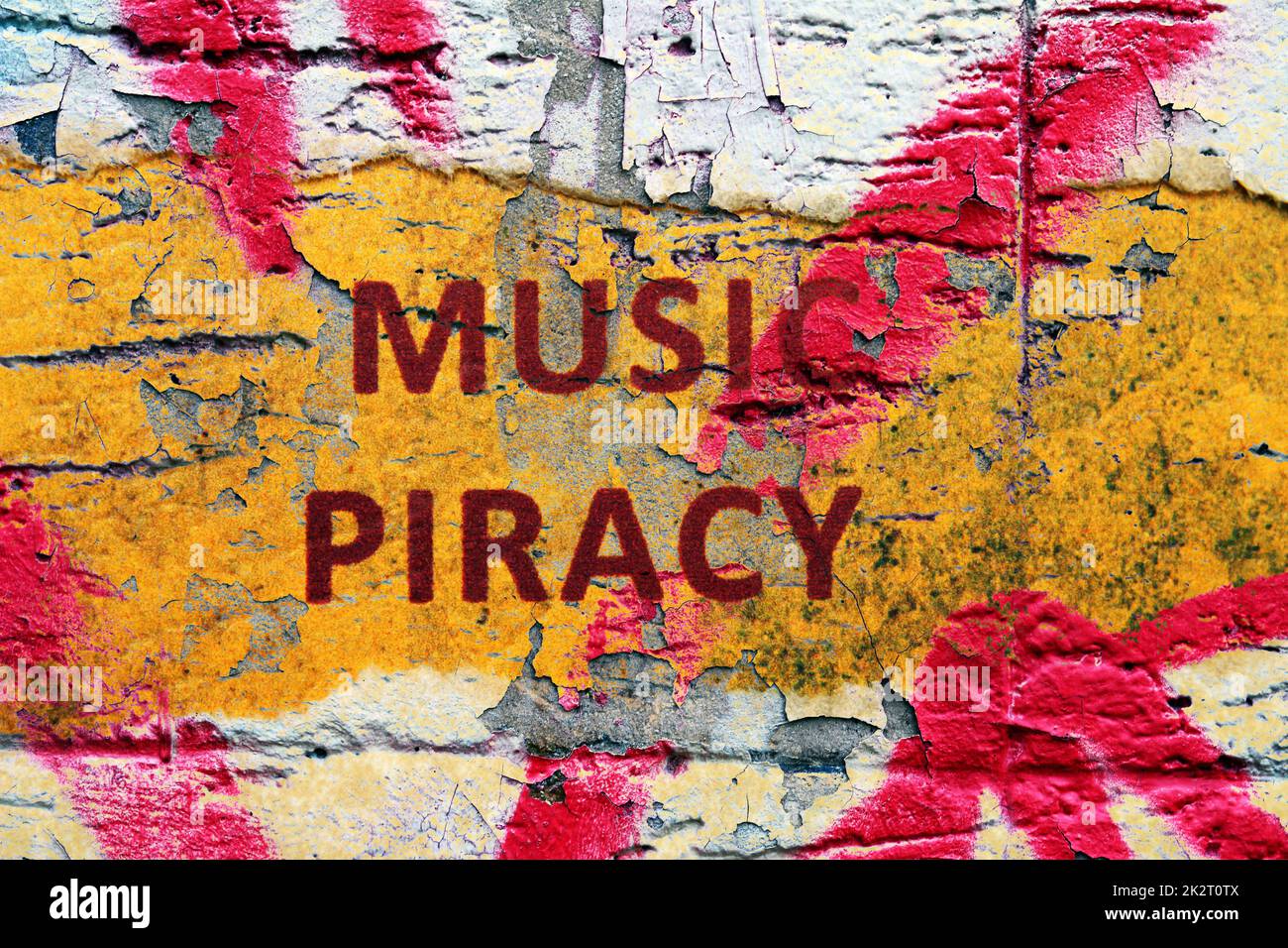 Musik-Piraterie Stockfoto