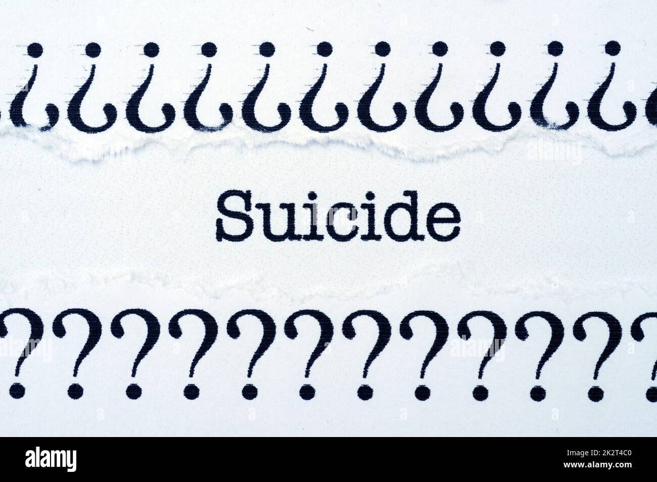 Selbstmord Stockfoto