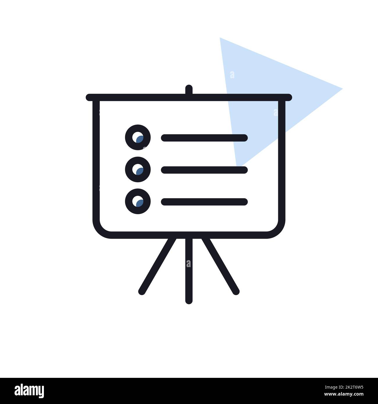Symbol für Statistiken im Trainingsboard. Planungsschild Stockfoto