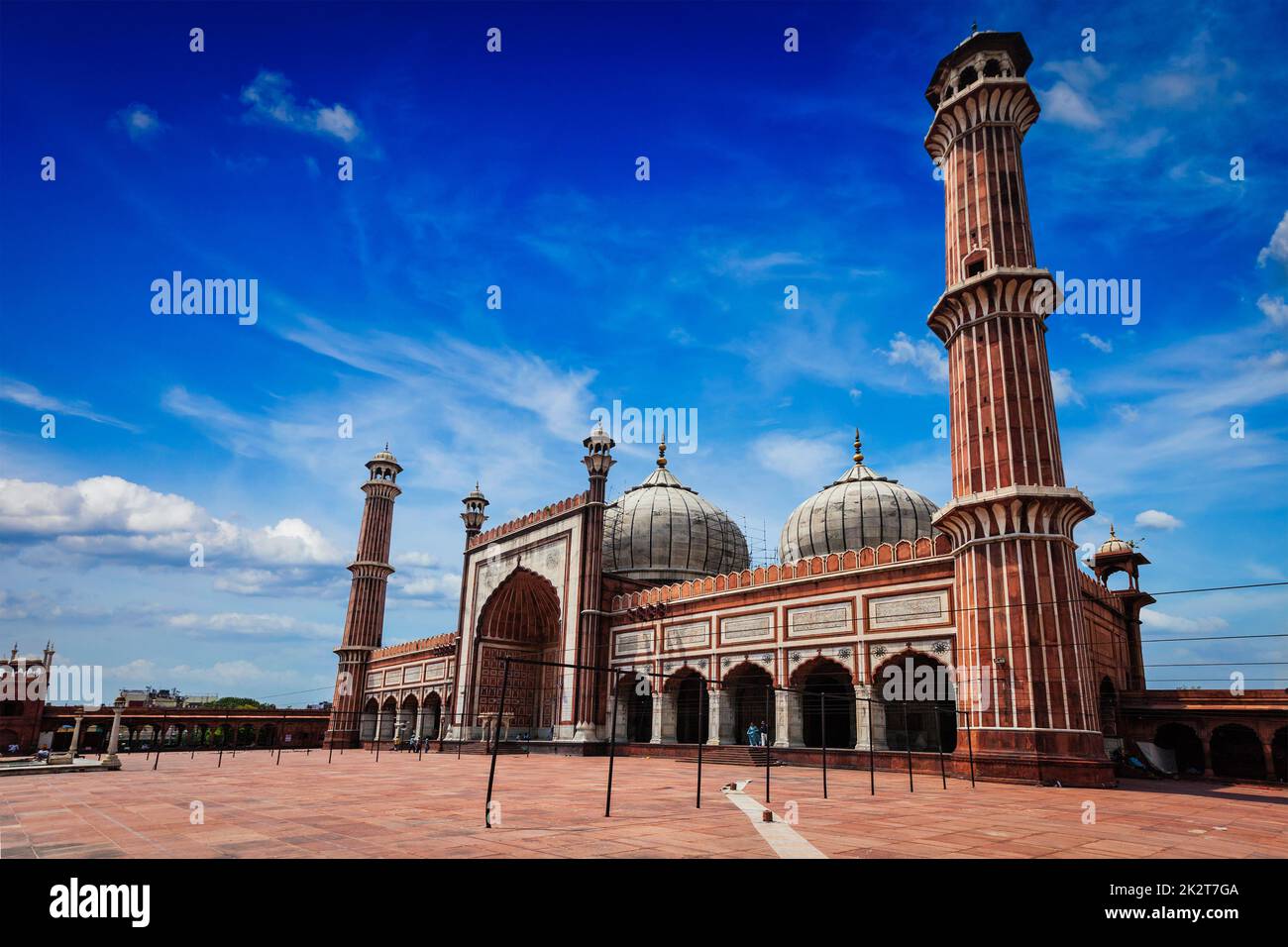 Moschee Jama Masjid moschee in Indien. Delhi, Indien Stockfoto