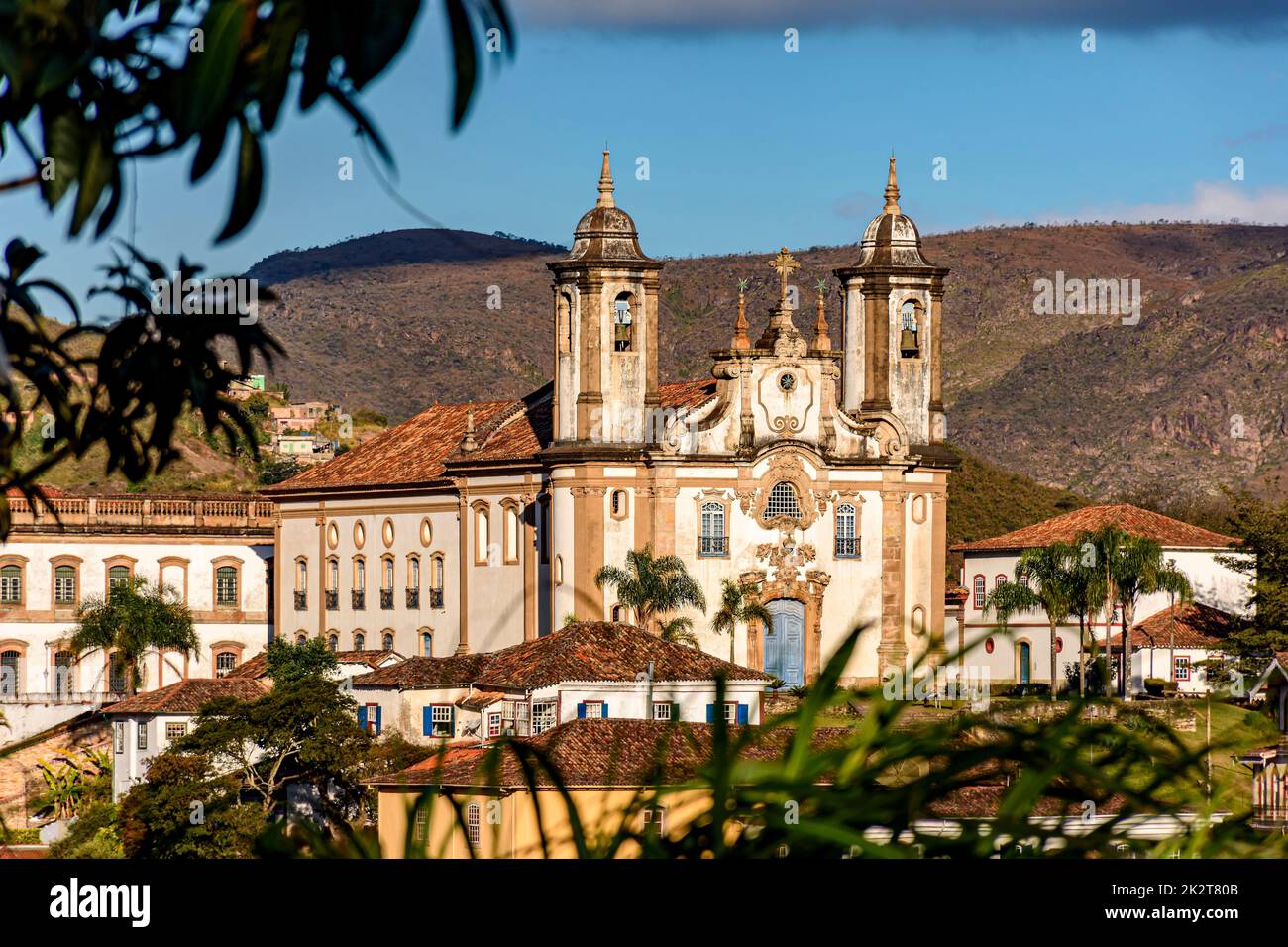 Eine der wichtigsten historischen Kirchen in der Stadt Ouro Preto Stockfoto