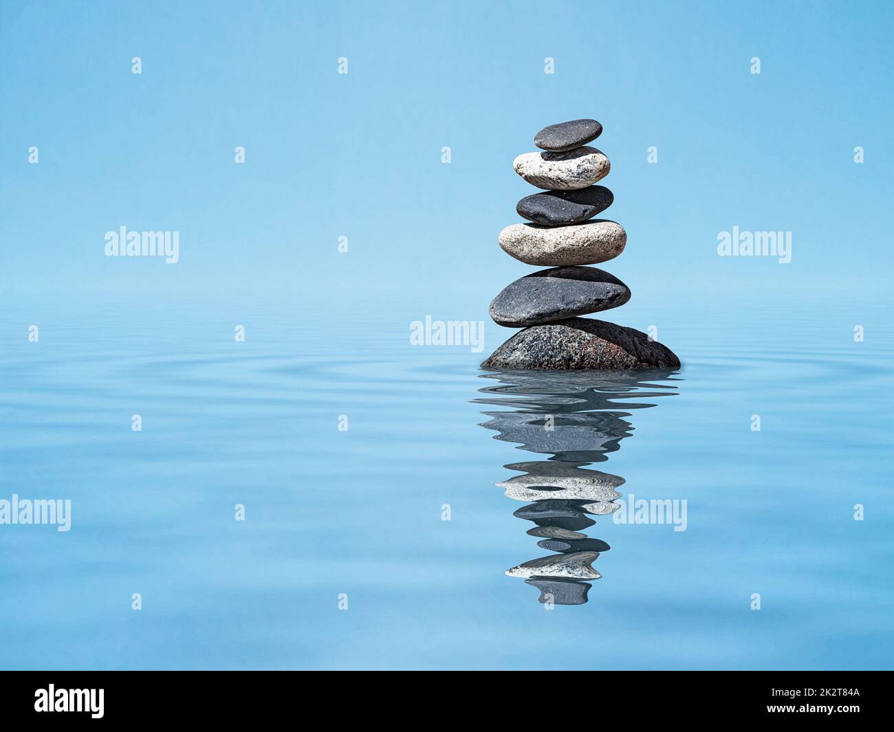 Zen ausgewogene Steinen stack Stockfoto