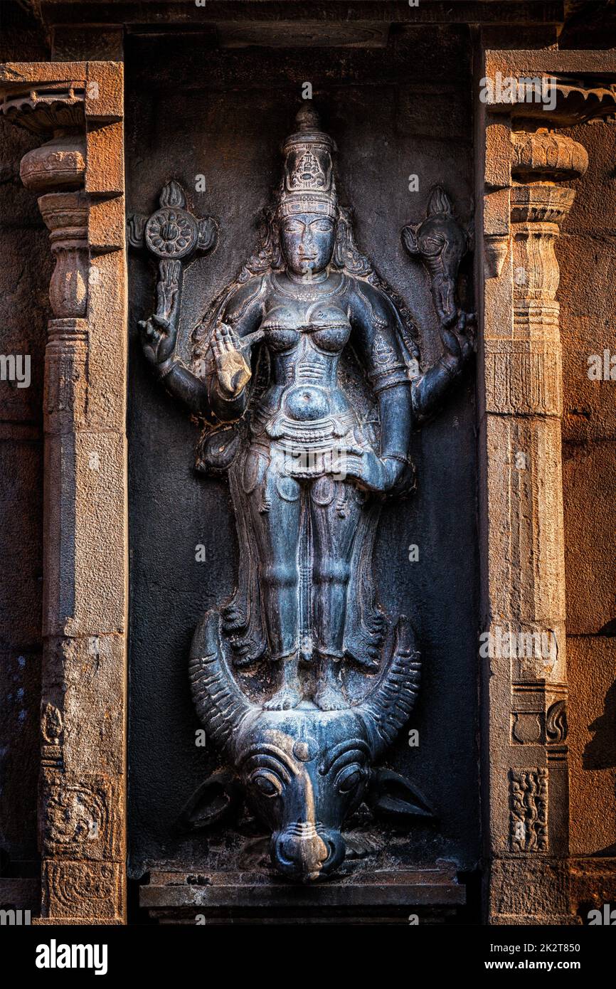 Hindu-Göttin Durga Mahisaurmardini Bild Stockfoto