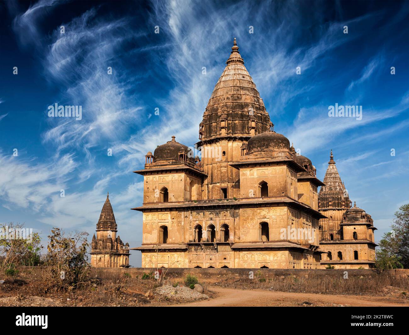 Königliche Ehrenmale von Orchha, Indien Stockfoto