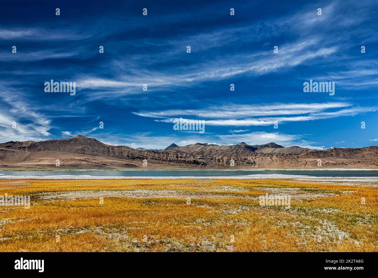 Berg-See-Tso Kar im Himalaya Stockfoto