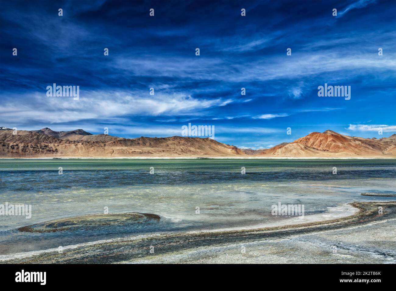 Berg-See-Tso Kar im Himalaya Stockfoto