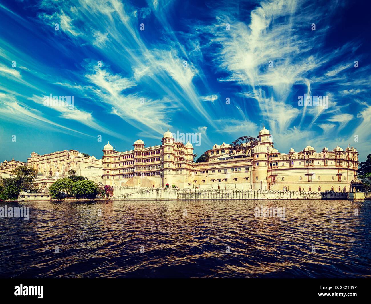 Stadtschloss, Udaipus, Rajasthan Stockfoto