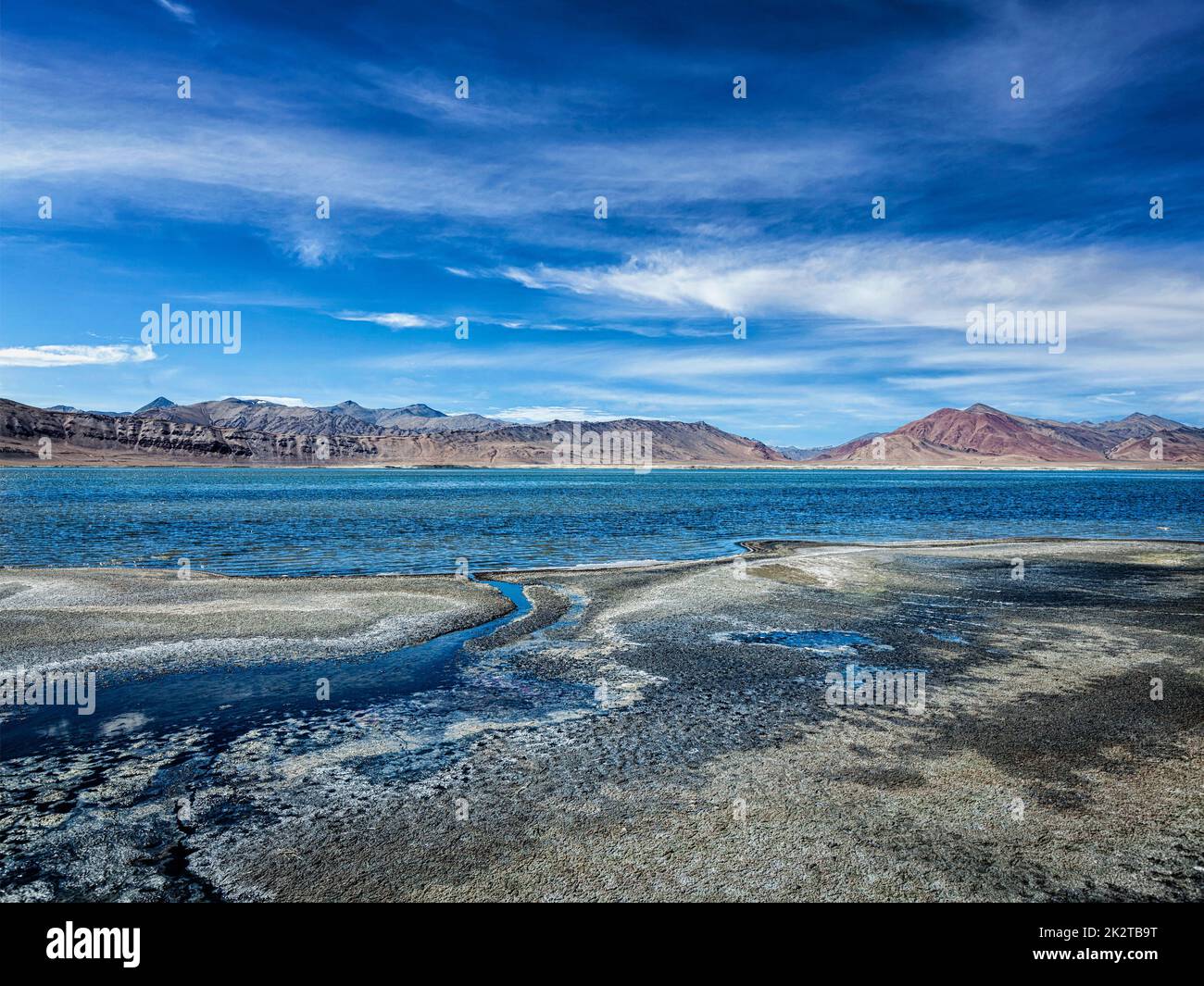 Berg-See-Tso Kar im Himalaya Stockfoto