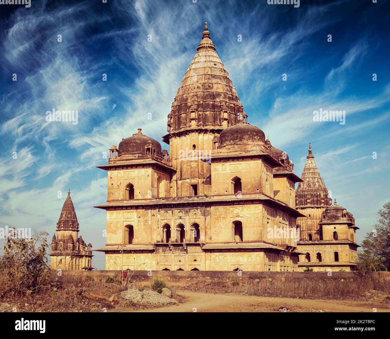 Königliche Ehrenmale von Orchha, Indien Stockfoto