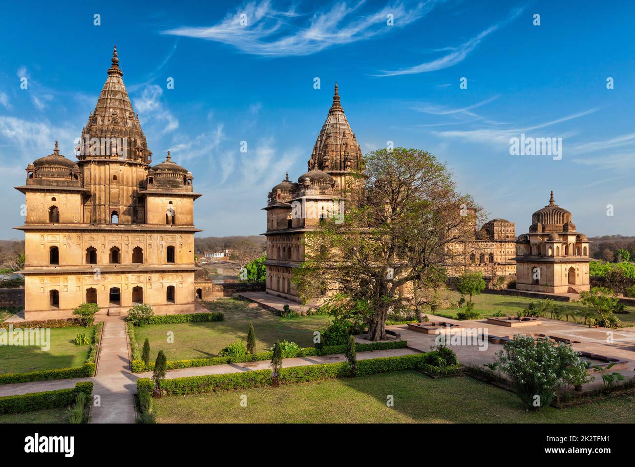 Königliche Ehrenmale von Orchha Stockfoto